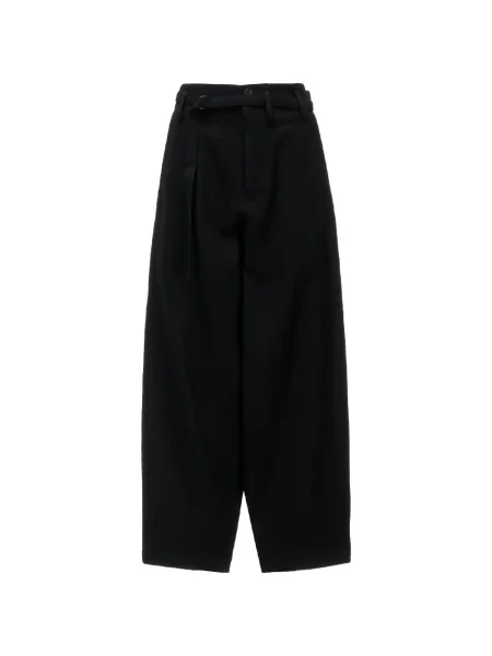 Cu centură pantaloni Yohji Yamamoto negru