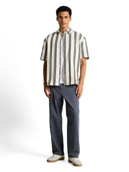 Tom Tailor Denim koszula z krótkim rękawem Mężczyźni Comfort Fit S biały