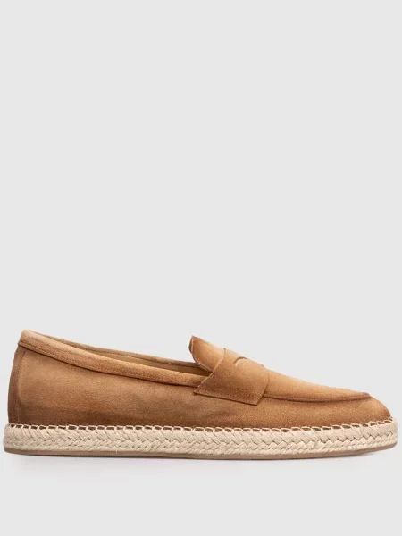 Замшевые эспадрильи Santoni коричневые