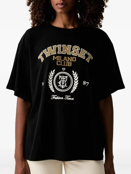 Tricou Twinset cu imagine negru