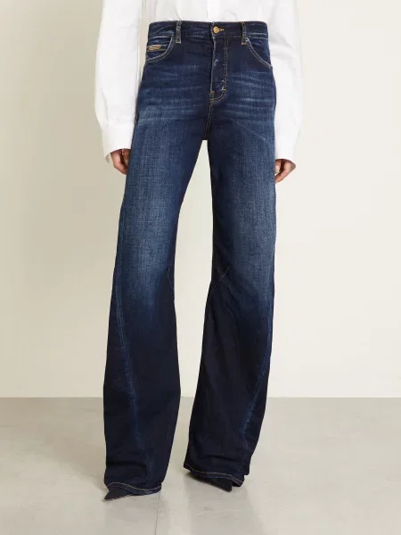 Jeansy Bojówki Twisted Jean blau niebieskie