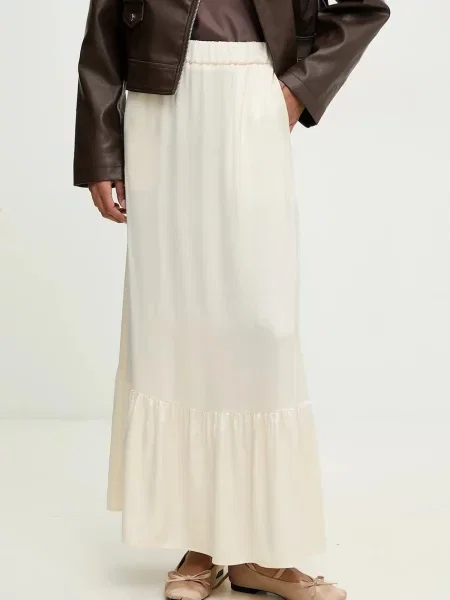 Answear Lab szoknya maxi harang alakú bézs
