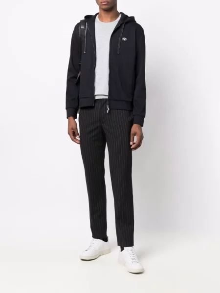 Hanorac cu glugă Emporio Armani albastru