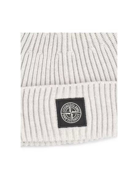 Czapka Stone Island z kamieniami ze sznurkiem szara