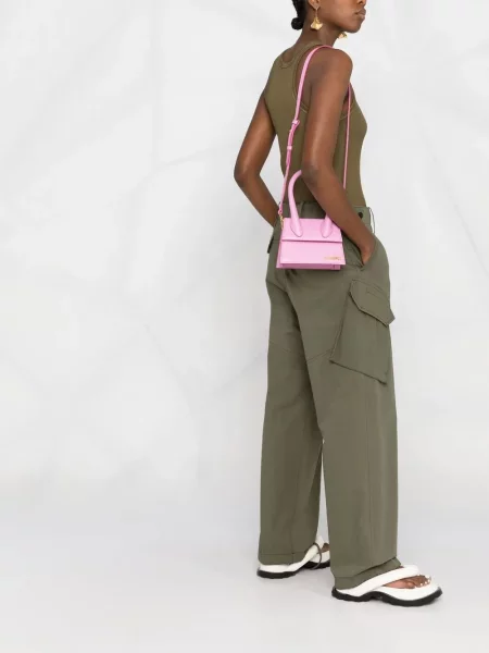 Τσάντα shopper Jacquemus ροζ