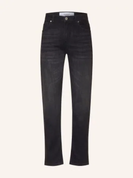 Goldgarn Denim Jeansy Oststadt O Prostym Kroju schwarz