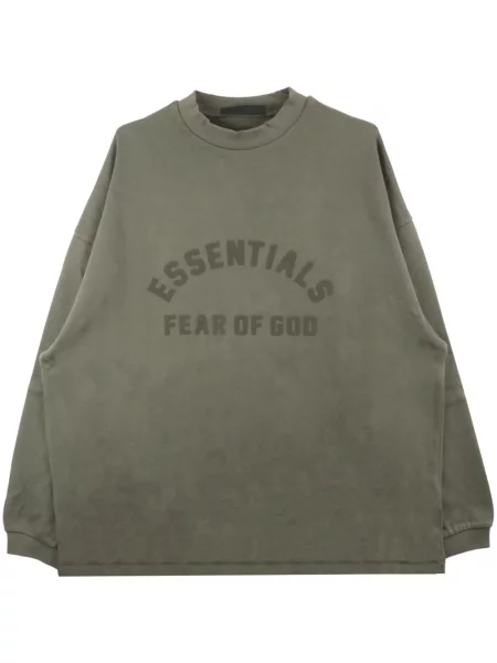 Hanorac Fear Of God Essentials cu imagine verde