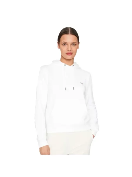Guess Bluzy Kobieta M Sweatshirt w Trójkącie biały