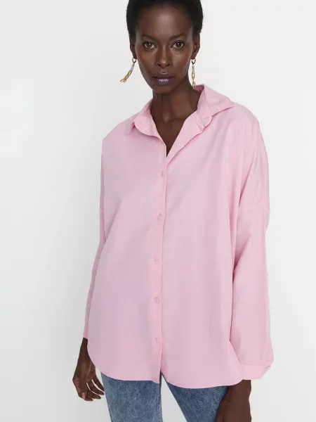 Cămașă Trendyol roz