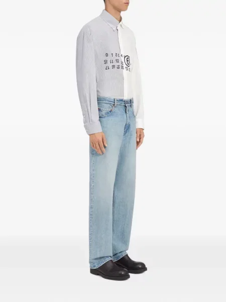 Blugi drepți Mm6 Maison Margiela albastru