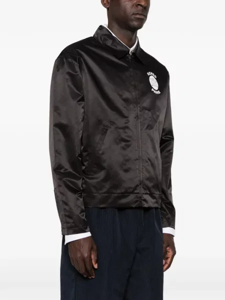 Geacă Kenzo din satin cu imagine negru