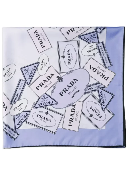 Svileni šal Prada ljubičasta
