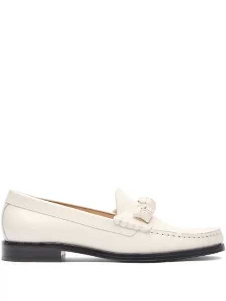 Pantofi loafer Stuart Weitzman din piele alb