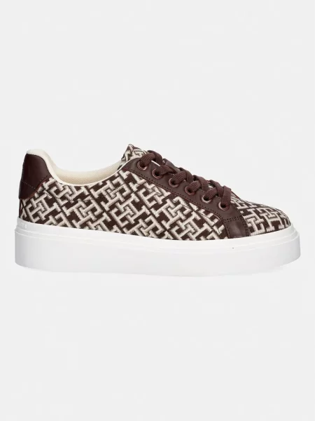 Tommy Hilfiger Sneakers Chic Platform Monogram maro