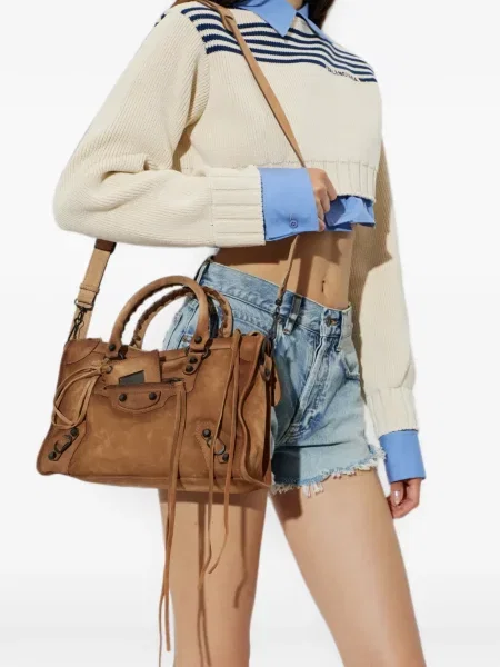 Geantă shopper Balenciaga din piele maro