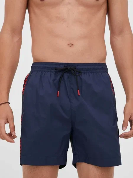 Kopalne kratke hlače HUGO mornarsko modra črna
