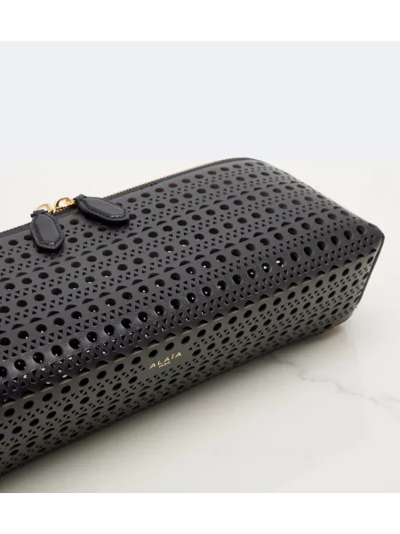 Geantă plic Alaïa din piele negru