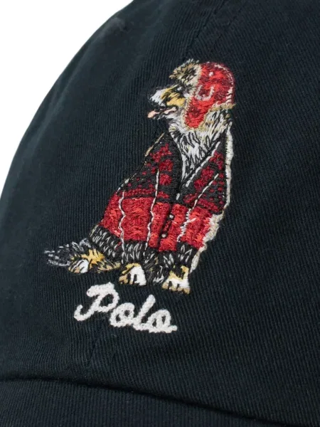 Μικρός κασκέτο Polo Ralph Lauren με χαμηλή μέση υφαίνω διαγωνίως πράσινο