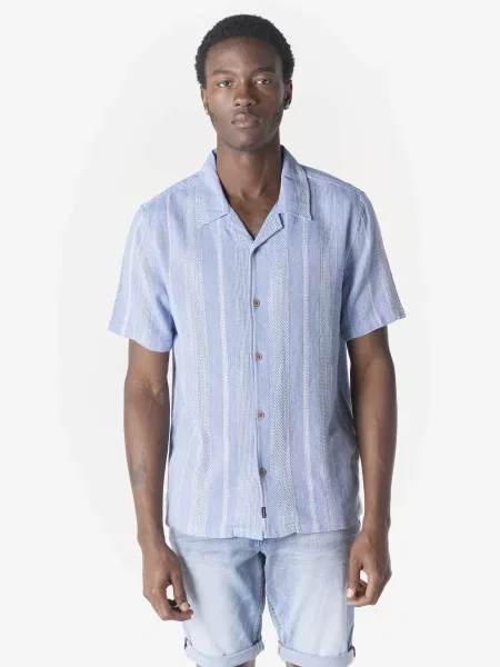 KOROSHI Košile modrý melír bílá