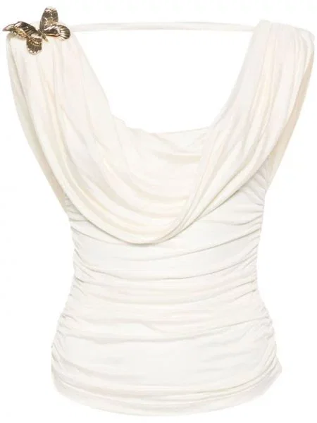 Satynowy top Blumarine bez rękawów