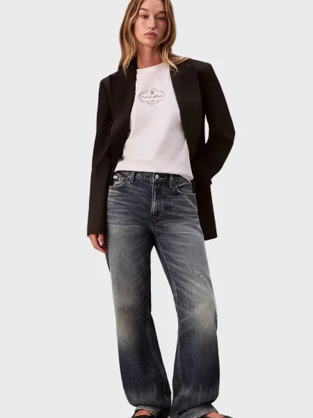 Футболка Calvin Klein Jeans з автографом біла