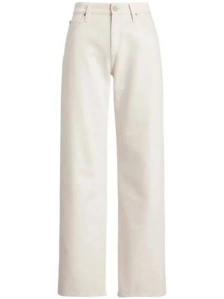 Blugi Ralph Lauren Collection cu talie înaltă alb