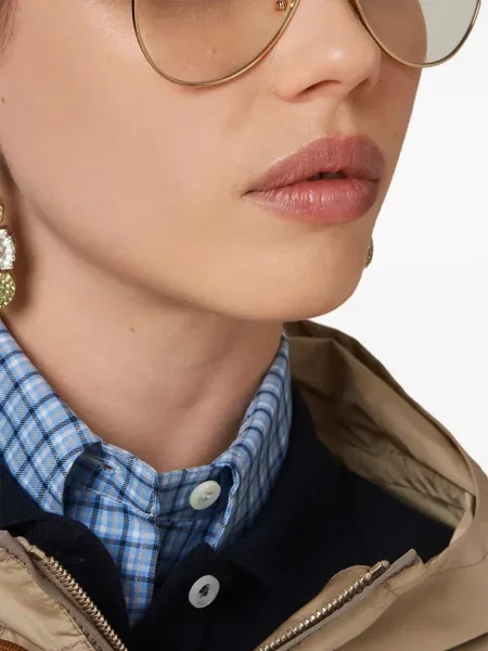 Polo Miu Miu με κέντημα μπλε