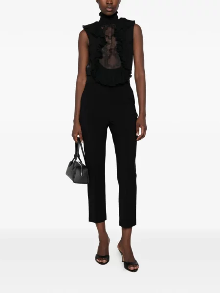 Top Elisabetta Franchi din dantelă negru