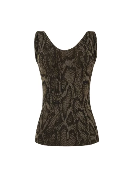 Top Wolford z dekoltem w serek zielony