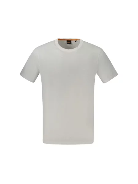 T-shirt o kroju regular fit z teksturowanej bawełny Model TEGOOD' Boss Orange biała