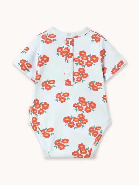 Tinycottons Kojenecké body BLOSSOMS RIB BODY bílý