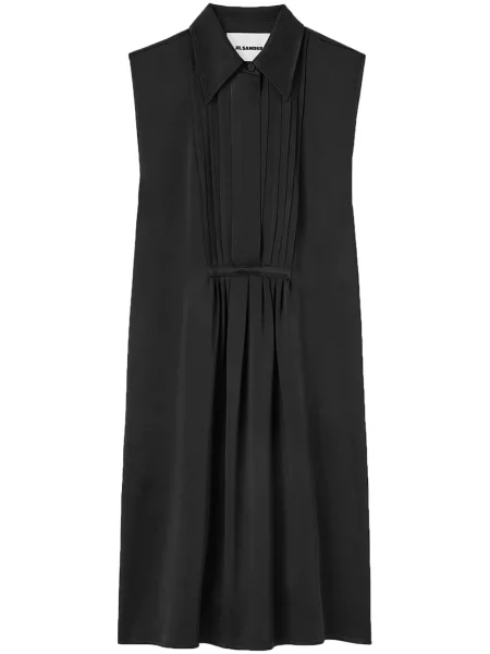 Rochie Jil Sander din satin clasică negru
