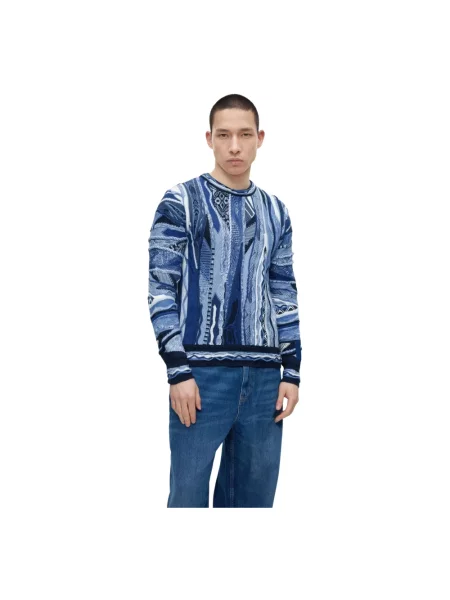 Sweter Carlo Colucci niebieski