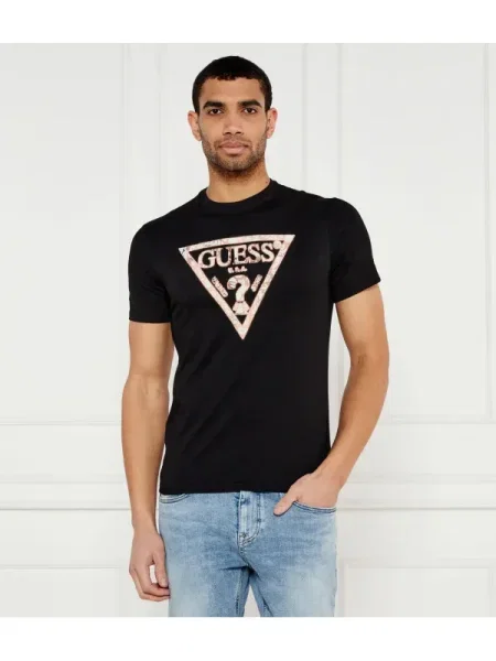 Guess Póló Regular Fit fekete