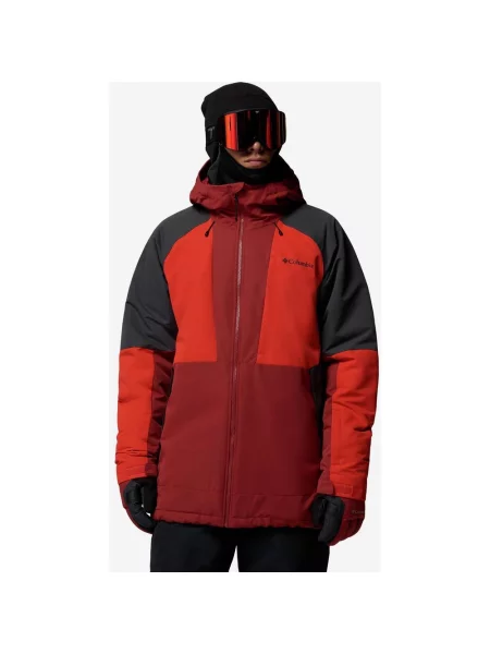 Kurtka z kapturem Columbia Alpine Echo Insulated ciemnoczerwony czerwono-pomarańczowy ciemnoszary S czerwona