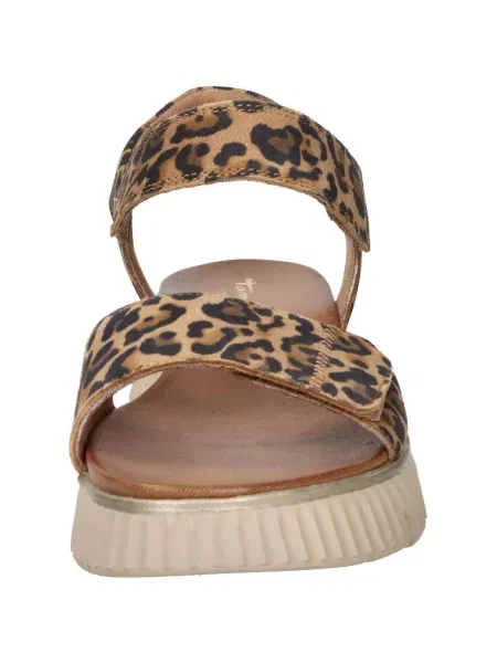 Pantofi Tamaris cu model leopard bej