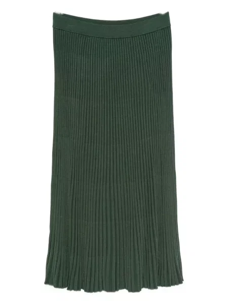 Fusta plisata Zimmermann plisată până la genunchi verde
