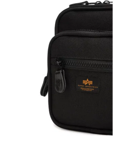 Taška Alpha Industries Label Messenger Bag Small 1 l black černá