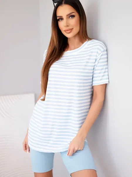 Top Kesi Włoski cu dungi alb