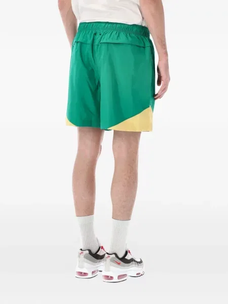 Decupat pantaloni scurți Nike Cortez cu cataramă din poplin alb