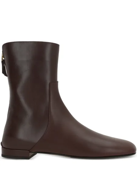 Cizme scurte Giorgio Armani din piele maro