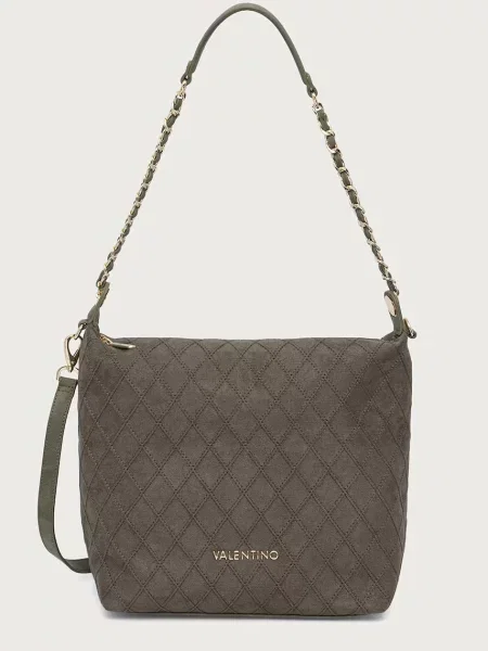 Valentino Bags geantă pentru femei cu imitație de piele întoarsă MAKENA verde