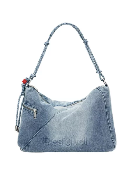Crossbody kabelka Desigual s autogramom modrá
