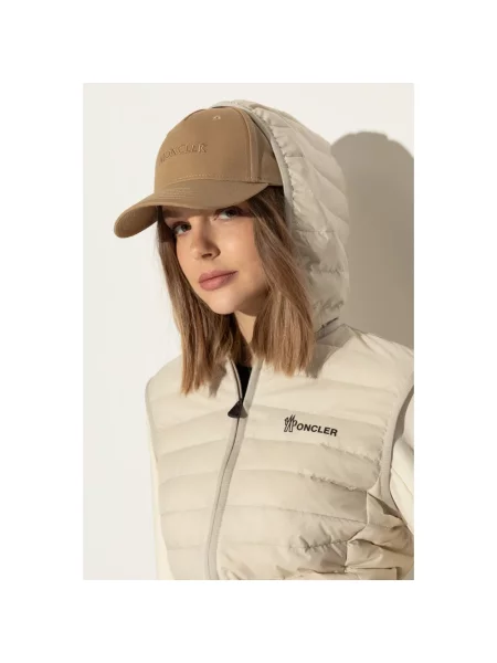 Czapka z daszkiem Moncler beżowa