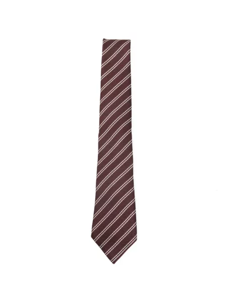 Cravată Zegna de mătase cu dungi roșu