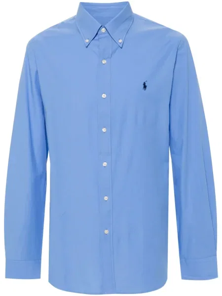 Polo Polo Ralph Lauren με κέντημα κλασικό ραβδωτό μεταξωτό ύφασμα μπλε