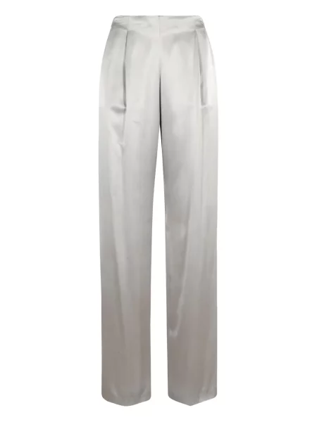 Pantaloni Alberta Ferretti plisate argintiu
