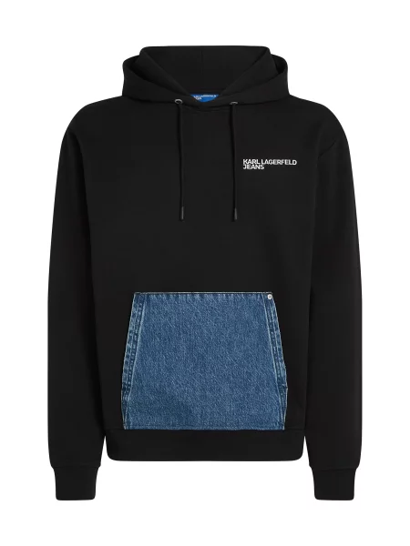 Geacă de blugi Karl Lagerfeld Jeans negru