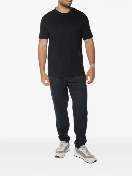 Tricou Armani Exchange cu autograf negru