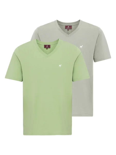 Williot Tričko pastelově zelená / světle zelená bílá